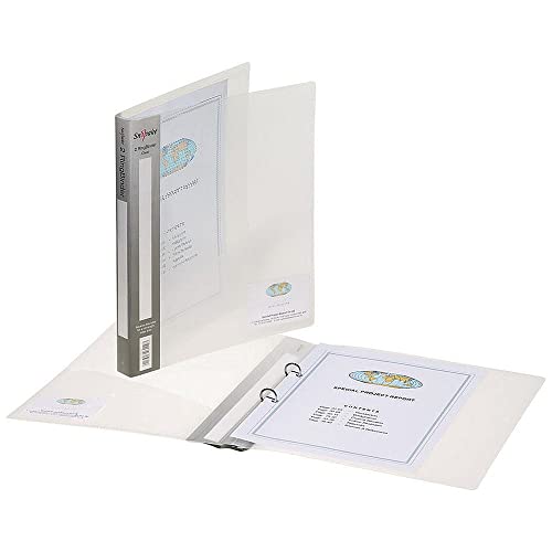 Snopake 10183 - Superline Ring Binder 2 Ring 25 mm A4 Clear 10183 - (PK10)