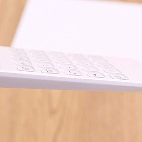 GFHSKRPL White 12 Digital Calculator Crystal Buttons Solar Battery Power Office Supplies