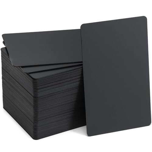 Thick Black Aluminum Metal Business Cards Anodized Aluminum 86 X 54 X 0.8mm 70 pcs