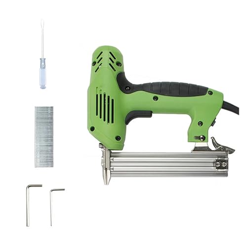 Professional Heavy Duty Stapler 1800W Dual Use Electric Nailer Stapler Furniture Staple Straight Gun 220V Adjustable Strength Woodworking Power Tools
