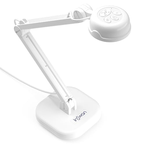 INSWAN INS-1 Classic USB Document Camera/Webcam, 8MP, Built-in LED, Mic