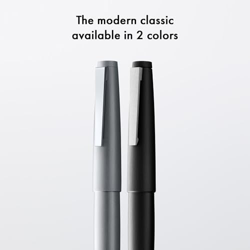 Lamy 2000 black - elegant rollerball pen in robust fibreglass barrel - perfectly balanced & in line width M M 63 rollerball refill in black