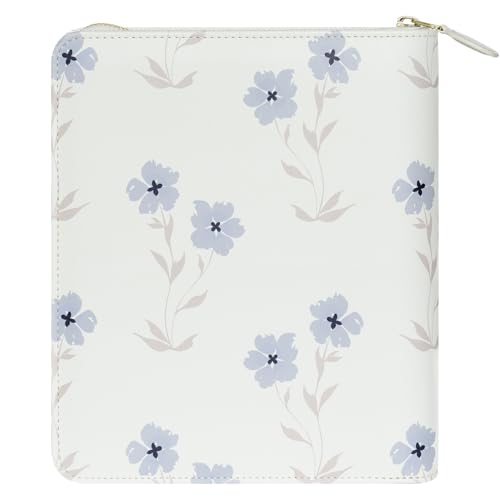 FranklinCovey - Elegant Daydream Planner Love Binder for Ring-Bound FranklinCovey Planners | Simulated Leather - Zipper Closure (Classic, Wildflower Field)