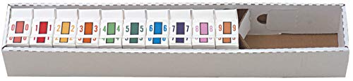 Doctor Stuff - File Folder Labels, Complete Set of Numbers 0-9, Tab Products 1282 Match - A1282 Series Chart Stickers, 1" x 1-1/4", 1 Each of 10 Rolls, 500/Roll