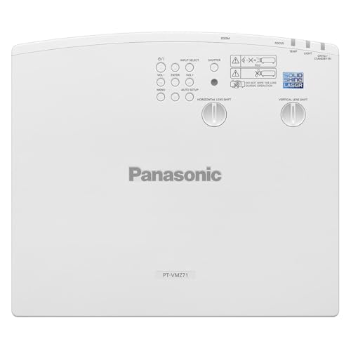Panasonic PT-VMZ71 LCD Projector - 16:10 - Ceiling Mountable, Floor Mountable - White - 1920 x 1200 - Front, Rear, Ceiling - 20000 Hour Normal Mode - 24000 Hour Economy Mode - WUXGA - 3,000,000:1 - 70