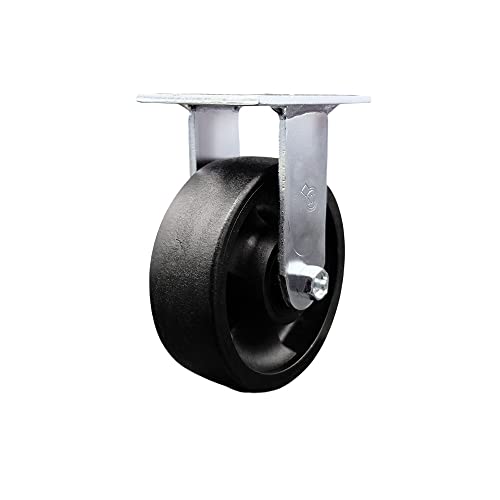 6 INCH Stainless Steel Glass Filled Nylon Wheel Rigid Caster with Ball Bearing