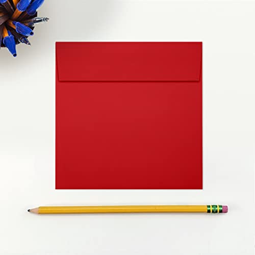 LUXPaper Square Invitation Envelopes | Peel & Press | 5" x 5" | Ruby Red | 80lb. Text | 500 Qty