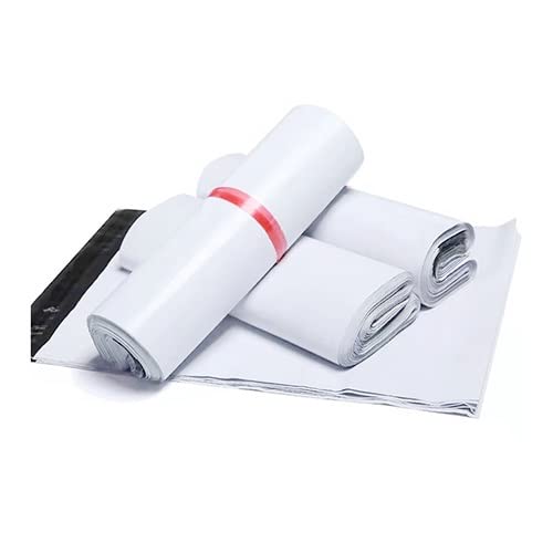 EVANEM 50pcs Shipping Envelope Bags Plastic, for Express Envelope Storage Bags White Color Mailing Bags Self Adhesive Seal Courier Bag (Size : 11x18cm 50PCS)