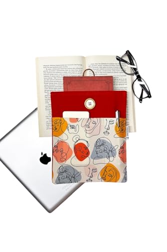 Book Sleeve Cotton Orange Women's Face Pattern Casual Daily Use - Orange