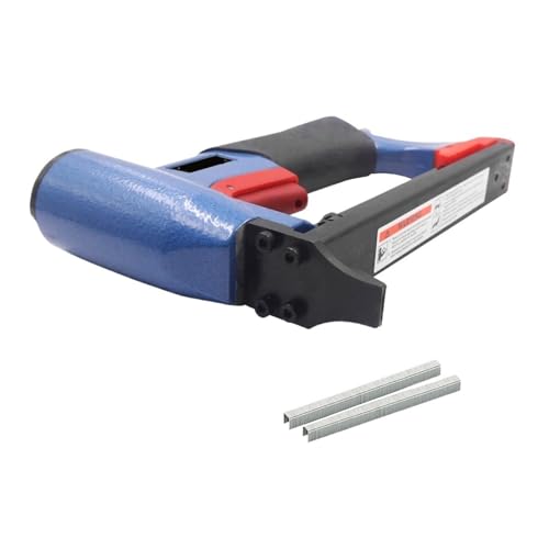Oil-Free Pneumatic Staple Gun Heavy-Duty Stapler Air Stapler Gun 7116 Long Nose/Short Nose 6-16mm Fine Wire Nailer U-Type Pneumatic Strip Nail Gun Woodworking Furniture Tools(7116-421 Short Nose)