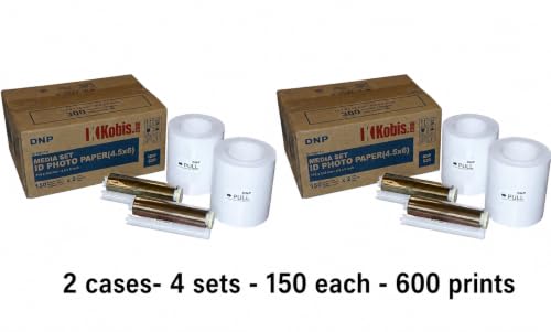 DNP 4.5x6" IDW520 Printer System Media, 150 Prints Per Roll, 2-Pack