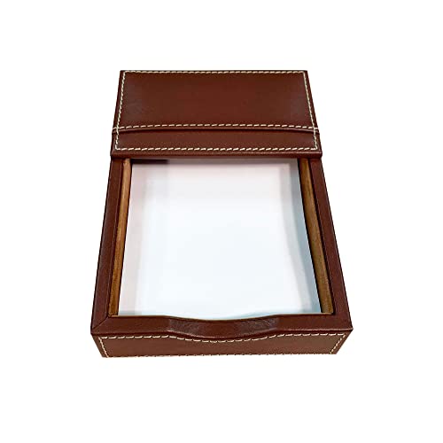 Dacasso Rustic Brown Leather, 4 6-Inch Memo Holder, 7.00 x 4.75 x 1.75 (A3209)