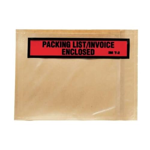 3m Packing List Envelope, Clear, PK1000, Height: 6" PLE-T2-1 Each