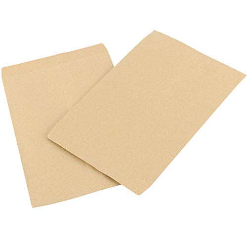 ZEONHAK 400 Pack 9 x 6 Inches Brown Kraft Envelopes, Ungummed Catalog Envelopes, Open End Envelope for Home, Mailing Documents, Office, Business and School, 120 gsm