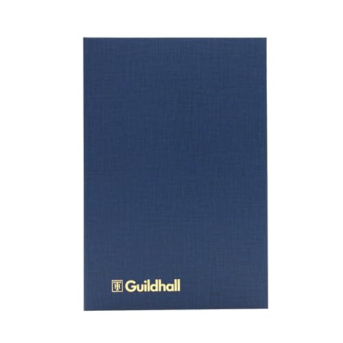 Exacompta - Ref 31/4Z - Guildhall Account Book - 298 x 203mm in Size, Hardback Vinyl Cover, 95gsm Ledger Quality Paper, Traditionally Sewn - 4 Cash Columns