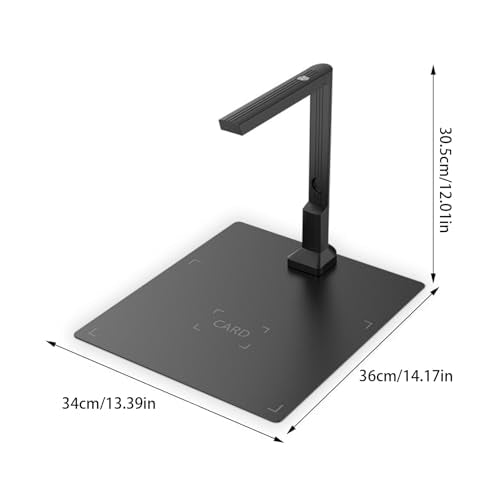 JINPIAOPIAO Portable 16MP Document Scanner with OCR for Paper Fast Scanning and Foldable Design USB Plugs Play