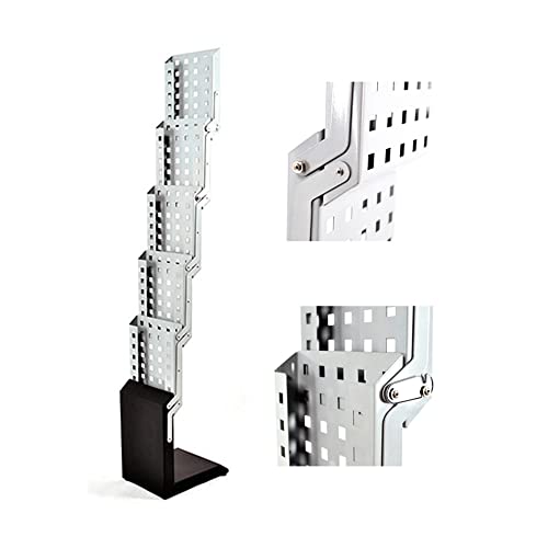 Displayfactory Heavy Duty Metal Pocket Magazine Brochure Literature Catalog Holder Rack Stand Tradeshow Display (5 Pockets)