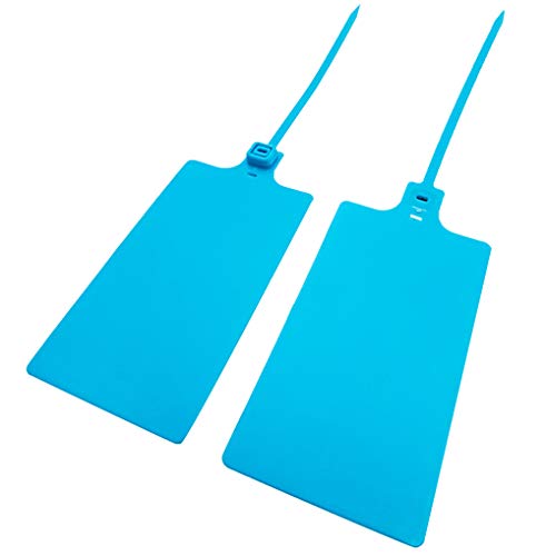 Plastic Seals Shipping Tags Logistics Use Big Sign Tie Large Label Tie, 255 mm Total Length, Package of 100 pcs (Blue)