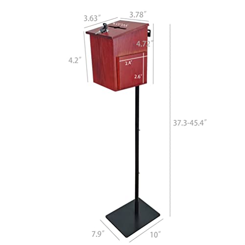 FixtureDisplays® MDF Donation Box Floor Stand Lobby Foyer Tithes & Offering Suggestion Collection Ballot Box 11065+1040S