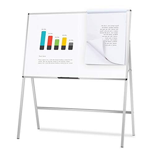 VIZ-PRO Easel Whiteboard, 60 x 36 Inches, Magnetic H-Stand Dry Erase Board