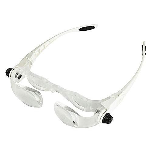 EUQKKWLOY Headband Magnifier Visor Lenses 4X,3.8X Magnifying Glasses,Hands-Free Head Worn,3 Diopter Lens for Tv Electronics Eyelash Magnifying Glass