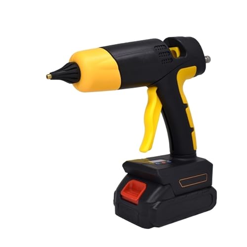 LIBODD Hot Glue Gun Cordless Hot Glue Gun Tool with Digital Display Thermostat Replaceable Battery Use 11mm Glue Sticks Pure Copper Nozzle for DIY Arts, Crafts and Quick Repairs(Set-4)