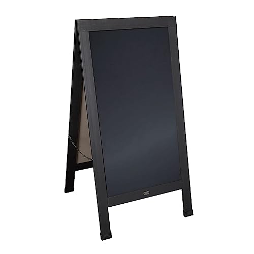Flash Furniture Magnetic A-Frame Chalkboard Sign, 48" x 24", Black