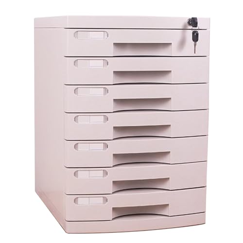 ntumLeap Lockable A4 Plastic File Storage Box-7-Layer Desktop Document with Drawers,Office File Cabinet for Papers,Binders & -Space-Saving Solution for Home & Office,Grau-7-layers