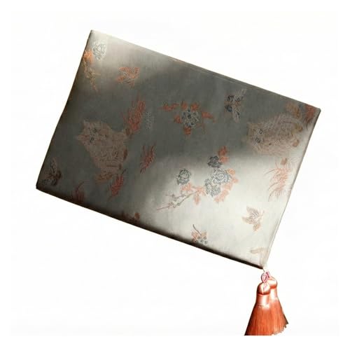 Book Cover A5 A6 Silk Sleeve with Bonus Notebook Traditional Style Bible Case Tassel Bookmarks(Cat Grid,A6)