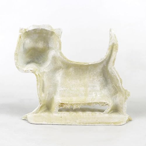Solid Iron Dog Door Stopper for Door Gap 5-10mm, White Weighted Door Holder for Bottom of Door, Weight 6.6lb