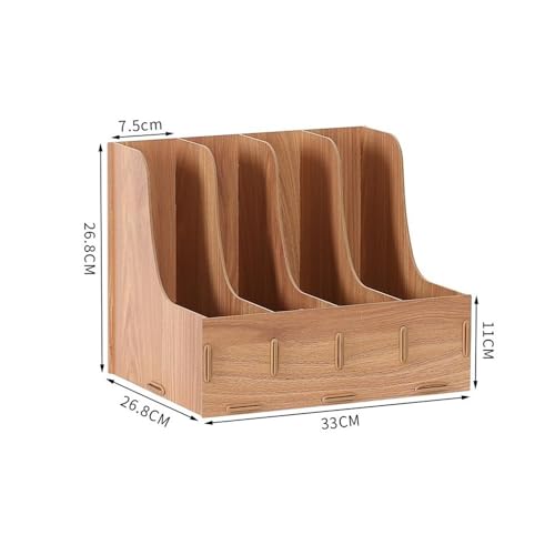 File Organizer File Racks Desk Organizers Holders, and Bookends - Perfect for Office Storage and Tidying Desk(Natural)