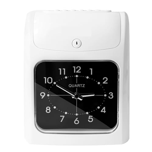 Punch Time Clock with Passcode Employee Check-in Card Machine Employee Attendance Machine for Small Businesses and Offices with Multi-Language and Staff Support(Battery Version)