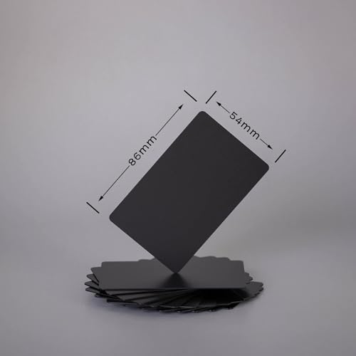 Thick Black Aluminum Metal Business Cards Anodized Aluminum 86 X 54 X 0.8mm 50 pcs