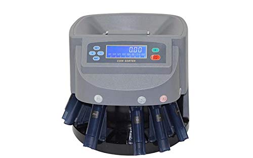 INTBUYING Coin Counter Machine Automatic Dollar Money Currency Sorter Portable 110V