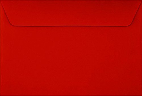 LUXPaper 6 x 9 Booklet Envelopes | Holiday Red | 60lb. Text | 500 Qty