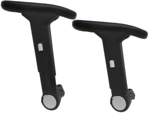 Height Adjustable Office Chair Armrest w/Arm Pads - Set of 2 - S4761-K