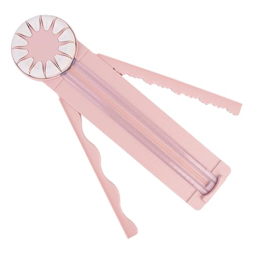12 In 1 Rotary Paper Trimmer Multi-Functional Cutting Tool Sliding Guillotine Craft Zig Zag Trimmer For Cardstock Coupons Labels(Pink)