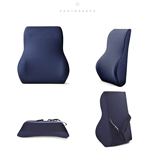 OISNGWNG Car Neck Pillow Lumbar Waist Support Headrest Pillows Back Cushion Seat Supports Memory Foam Covers Auto Accessories