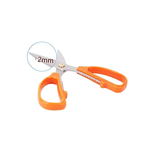 Craft Scissors Sturdy Sharp Scissors, for Office Home Household Sewing Fabric School Supplies,Size: 175 * 88mm (Color : Orange) (Yellow)