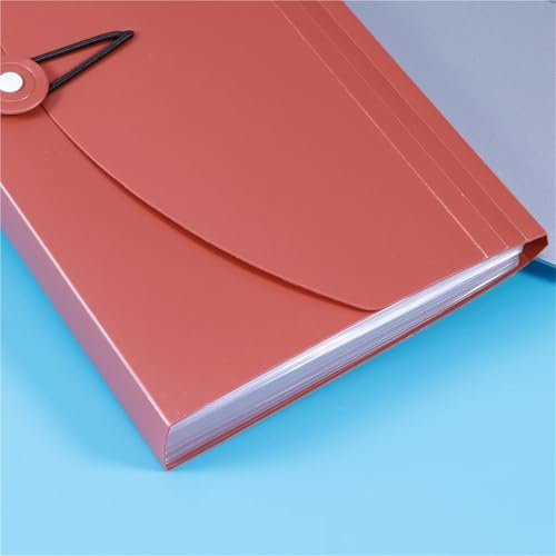 Expandable Accordion Filing Folders 13 Pockets Expanding File Folder Document Ganizer Waterproof PP Material Office Supplies Study Accessories Accordion with(Color4)
