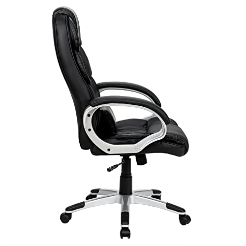 FZGGWYHL Heavy Duty Home Office, Comfortable Heavy Duty Design, Ergonomic High Back Cushion Lumbar Back Support, Computer Desk, Big and Tall, Adjustable Executive Leather with Arms