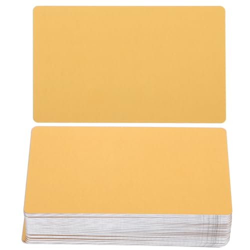 200pcs Blank Aluminum Business Cards Engraving DIY Metal Name Cards Gold 8.6x5.4cm