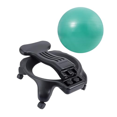 SRNSAEB Workout Ball Chair with Back Support, Exercise Ball Rollling Stool