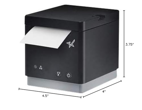 Star Micronics mC-Print2 2-inch Ethernet (LAN) / USB Thermal POS Printer with CloudPRNT, Cutter, and External Power Supply - Black