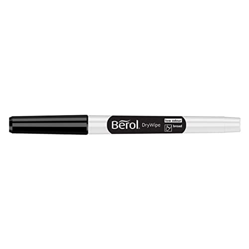 Berol Dry Wipe Broad Tip Whiteboard Pen - Black (Pack of 192)