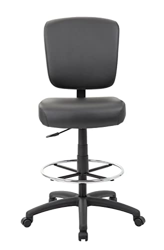 Boss Office Products Oversized Drafting Stool in Black