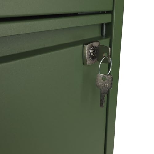 Bisley 2-Drawer Flush Front Vertical File Cabinet - Olive Green