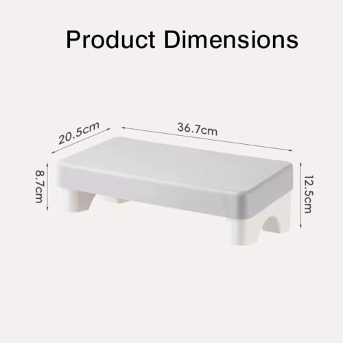 Ergonomic Foot Rest,Leg Support with 20° Tilt Angle,Under Desk Footrest for Office,Lightweight and Portable Design(White)