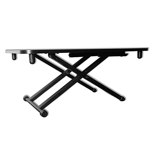 Victor Standing Desk - Adjustable Monitor Stand and Office Desk Converter for Laptop or Single Display, Portable Sit-Stand Workstation, 28.75" x 18.5", Black