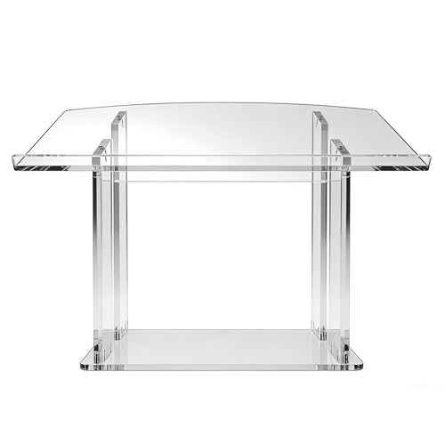 FixtureDisplays® Tabletop Acrylic Plexiglass Podium Pulpit Lectern Clear Lucite 1803-6